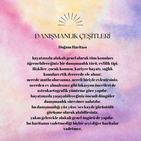 DOĞUM HARİTASI DANIŞMANLIĞI