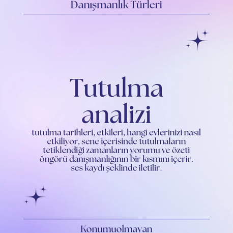 TUTULMA ANALİZİ (KISA ÖNGÖRÜ) 