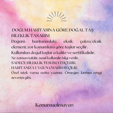 DOĞUM HARİTASINA GÖRE BİLEKLİK TASARIMI (harita yorumu dahil değildir) 