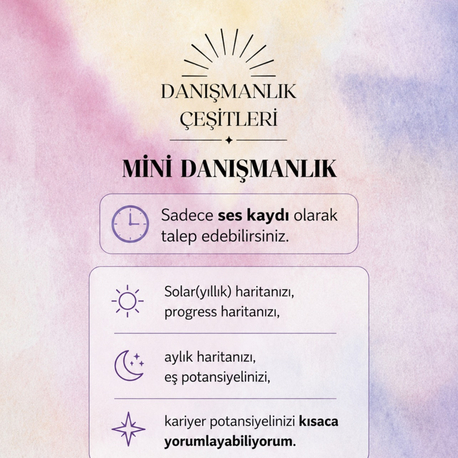 MİNİ DANIŞMANLIK SADECE SES KAYDI İLE