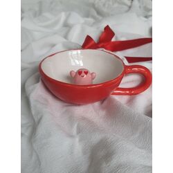 Pembe Hayalet Detaylı Fincan