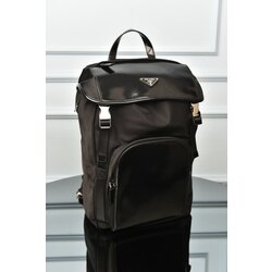 PRADA - Re-Nylon and Brushed Leather Backpack 