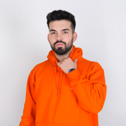 HONEYBADGER - TURUNCU BASIC HOODIE