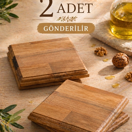 İkili Küçük Dekoratif Sunumluk ve Kesme Tahtası 