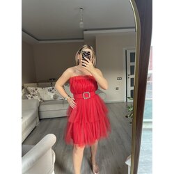 Straplez Tasarım Elbise 