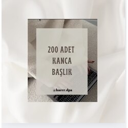 DPA İçin 200 Adet Kanca Başlık