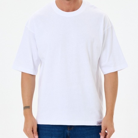 Beyaz Basic Oversize Tişört ( Unisex)