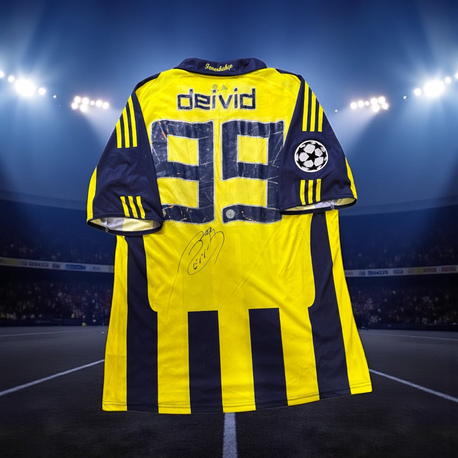 Orijinal 08/09 Sezonu Deivid de Souza UCL Maçında Giydiği Islak İmzalı Forması L beden