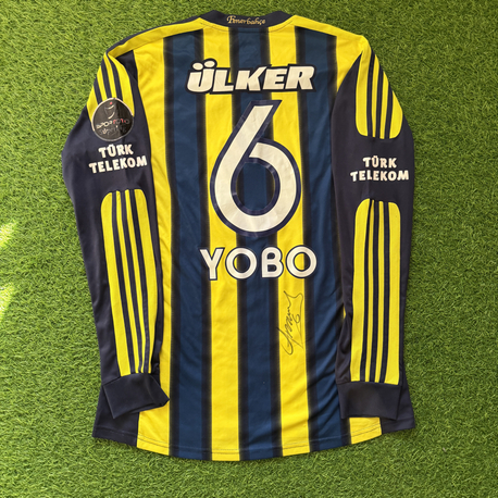 Orijinal 11/12 Sezonu Yoseph Yobo Maçta Giydiği Islak İmzalı Fenerbahçe Forması 