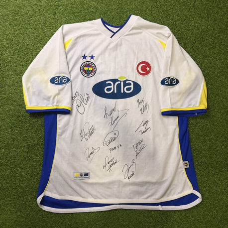 Orijinal 02/03 Sezonu Ümit Özat Maçta Giydiği Islak İmzalı Fenerbahçe Forması L-XL beden
