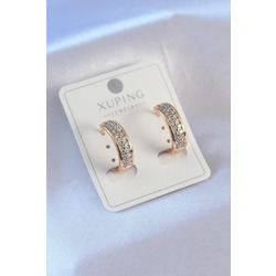 Xuping Rose Gold Renk Zirkon Taşlı Kadın Küpe