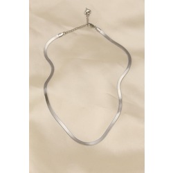 Çelik Silver Renk 45 cm İtalyan Zincir Model Kadın Kolye