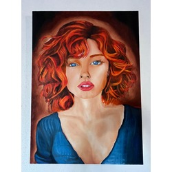 "Red Beauty" (2024) Handmade Oil Painting