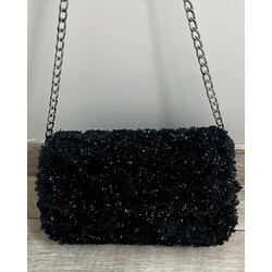 Simli Peluş Çanta