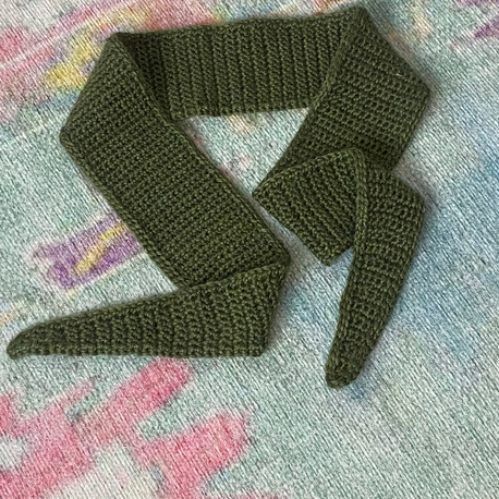 El yapımı kroşe mini atkı bandana