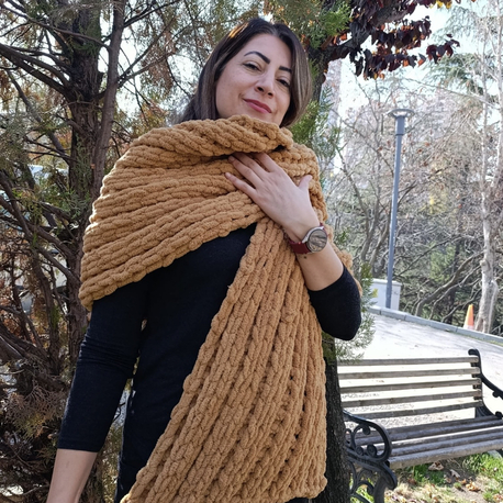 Cozy - Bal Karamel Şal