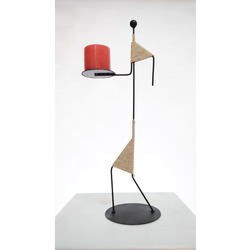 Vintage İskandinav Demir Şamdan 50 cm