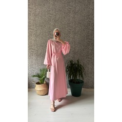 Mona Elbise Toz Pembe