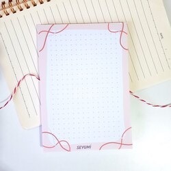 Pembe Abstract Noktalı Defter A6