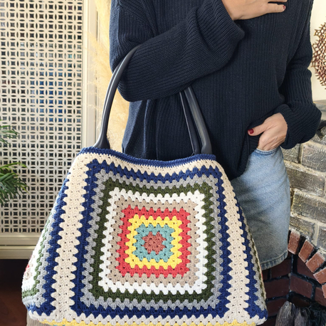 Jean Tarzında XL Çanta
