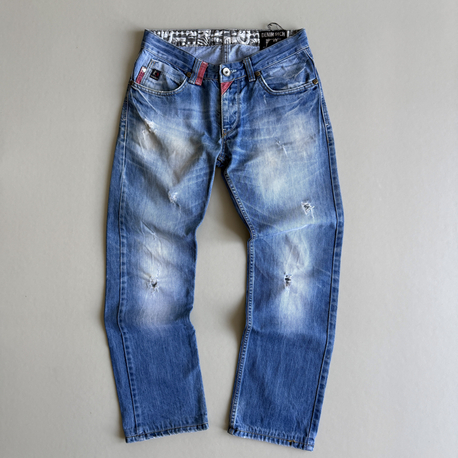 (W30) Denim Rich Eskitme Jean