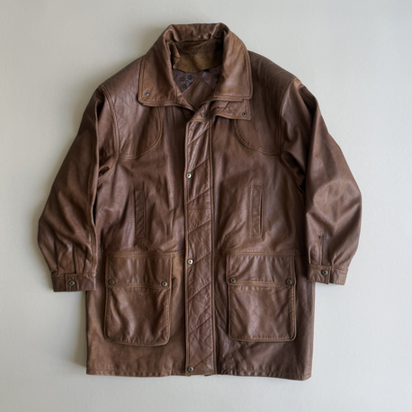 (XL/XXL) 90’s Vintage Hakiki Oversize Deri Ceket