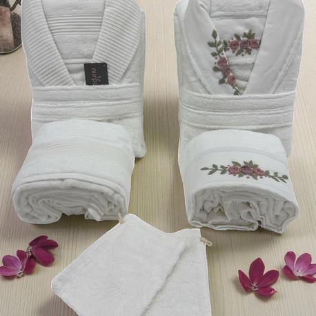 Nurpak Gelin Bambu Bornoz Takımı
