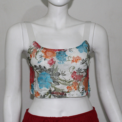Lastik Askılı Dantel Crop