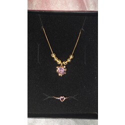 Pembe Kalp Set