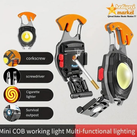 Çok Fonksiyonlu Şarj Edilebilir 15 Watt Kamp El Feneri || HM-05-00216-01