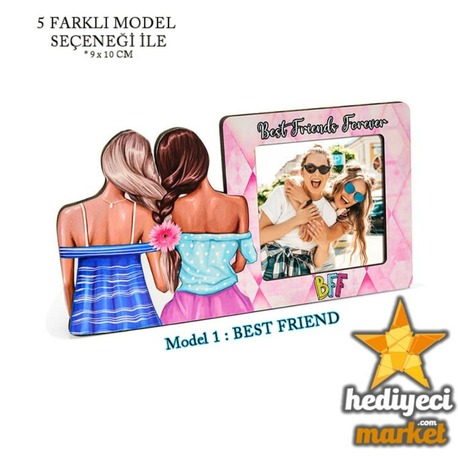 Ahşap Pola Fotoğraf Çerçevesi - Best Friend || HM-04-00051-01