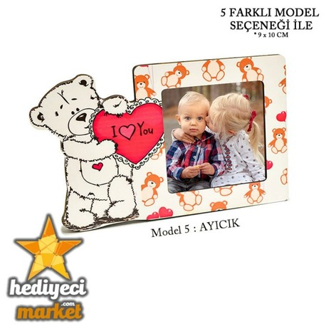 Ahşap Pola Fotoğraf Çerçevesi - Ayıcık || HM-04-00051-05