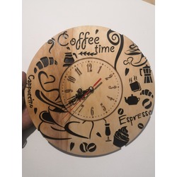 Coffe Duvar Saati Dekoratif