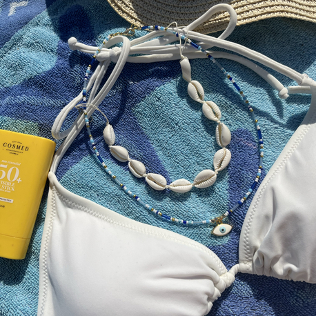 • Summer Collection | Deniz kabuğu ve Nazar Boncuklu Kolye