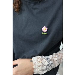 Hello Pink Flower Broche