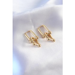 316L Çelik Gold Renk Tiffany Kadın Küpe