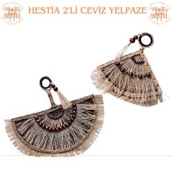 Hestia 2'li Ceviz Yelpaze Set