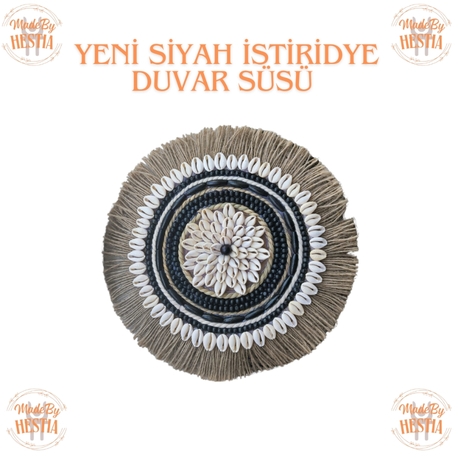 Hestia Siyah Ve İstiridye Duvar Süsü