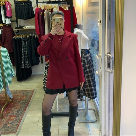Bordo Kaşe Astarlı Blazer Ceket