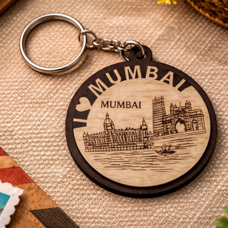 Mumbai ahşap anahtarlık