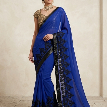 Nakış İşlemeli saree 