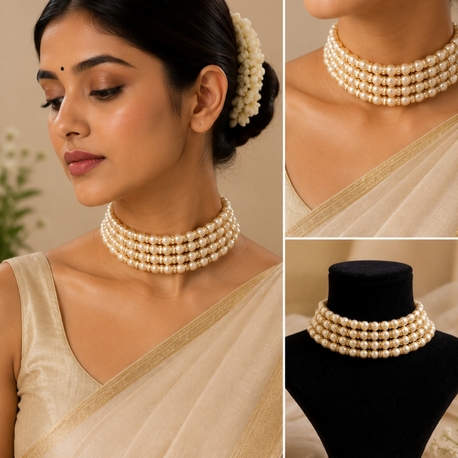 İnci choker kolye 