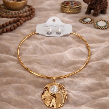 İncili choker set