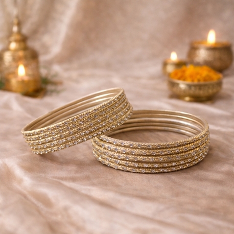 12 li simli gold bilezik seti 