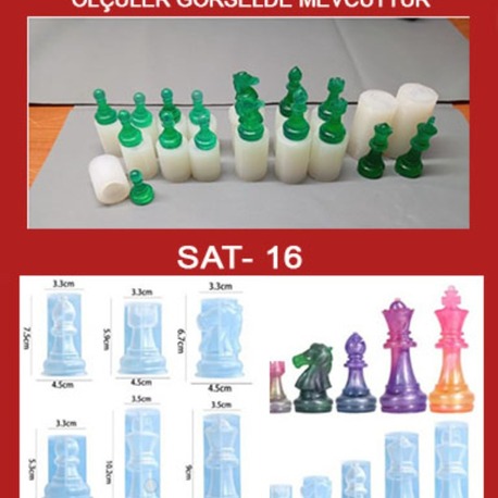 3D satranç takımı sililkon kalıbı 
