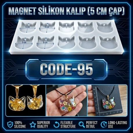  KD- 95 KEDİ BAŞLI SİLİKON KALIP 