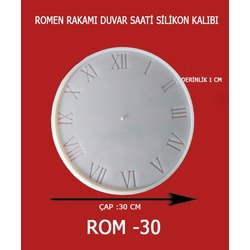 ROMEN RAKAMLI DUVAR SAATİ SİLİKON KALIP ROM 30
