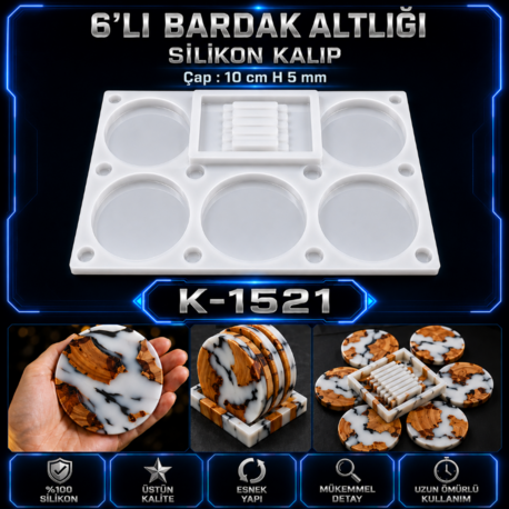 Bardak Altlığı Seti Yuvarlak