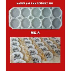 Magnet kalıbı çap 8 cm derinlik 5 mm 