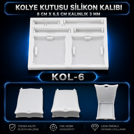 KOLYE KUTUSU KOL 6 SİLİKON KALIBI